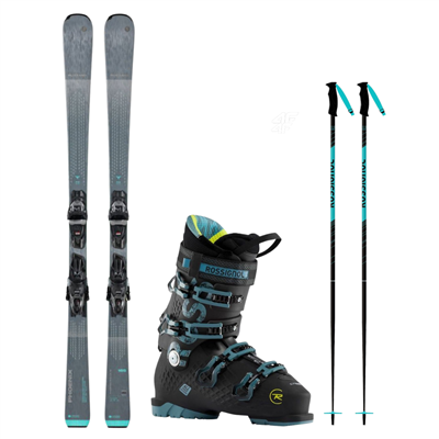 Lyže Blizzard Phoenix R13 W Ca + TBC11 DEMO W + lyžiarky Rossignol Alltrack + hulky rossignol 